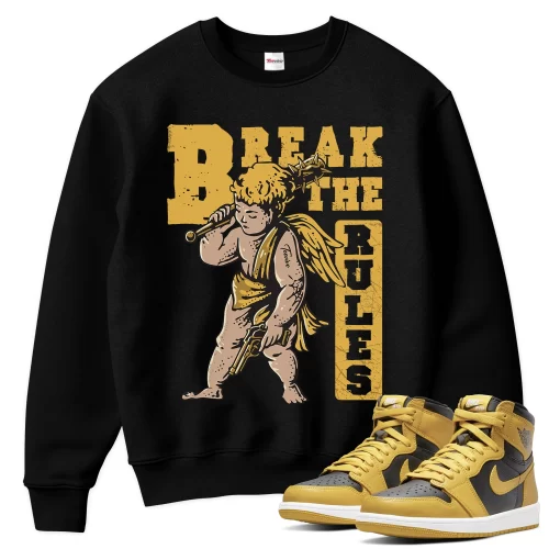 TeeVivo Sweatshirt Match Air Jordan 1 Retro High Pollen Break the rules – Air Jordan 1 Sweatshirt, AJ1 Sweatshirt