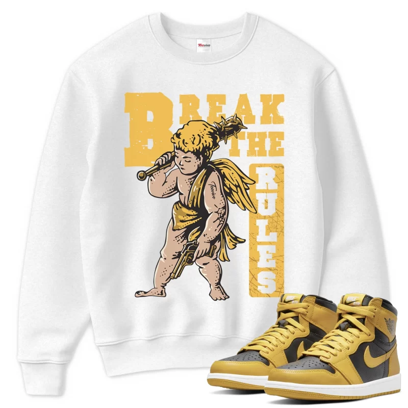 TeeVivo Sweatshirt Match Air Jordan 1 Retro High Pollen Break the rules – Air Jordan 1 Sweatshirt, AJ1 Sweatshirt