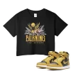 TeeVivo Crop Top Match Air Jordan 1 Retro High Pollen Burning the ground – Air Jordan 1 Crop Top, AJ1 Crop Top