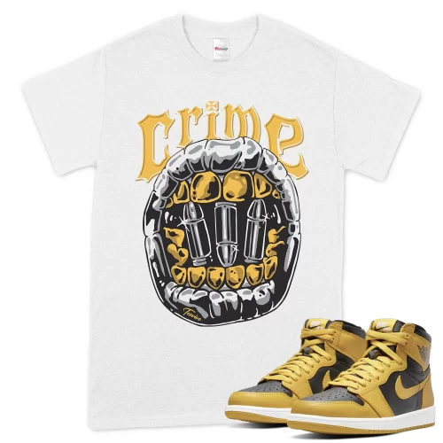 TeeVivo T-Shirt Match Air Jordan 1 Retro High Pollen Crime – Air Jordan 1 Shirt, AJ1 Shirt