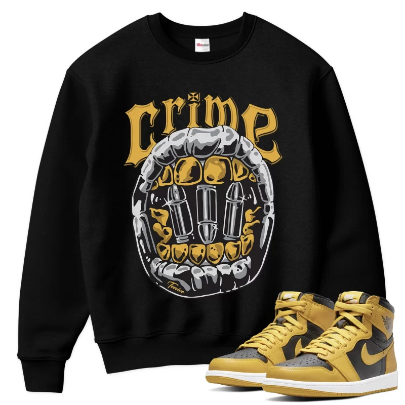 TeeVivo Sweatshirt Match Air Jordan 1 Retro High Pollen Crime – Air Jordan 1 Sweatshirt, AJ1 Sweatshirt