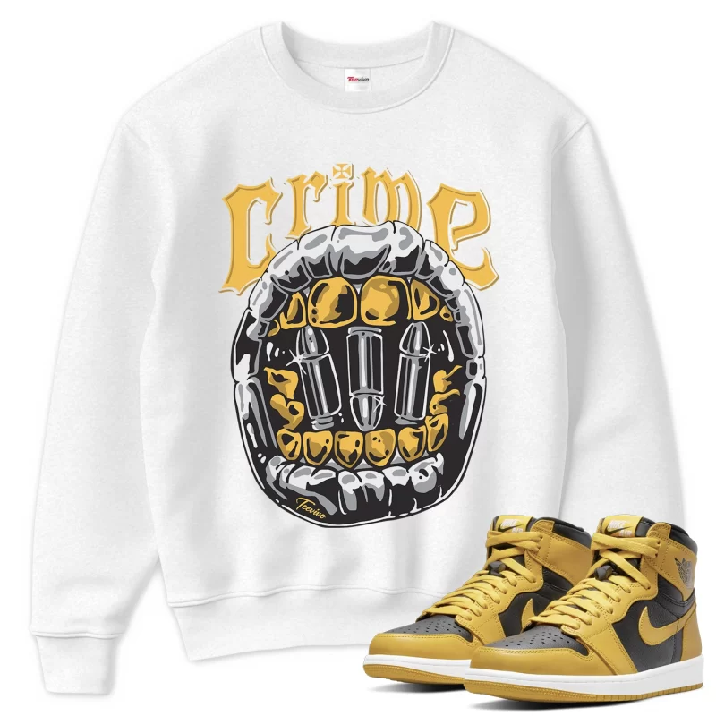 TeeVivo Sweatshirt Match Air Jordan 1 Retro High Pollen Crime – Air Jordan 1 Sweatshirt, AJ1 Sweatshirt