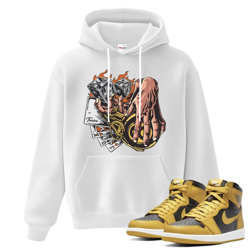 TeeVivo Hoodie Match Air Jordan 1 Retro High Pollen Gambling – Air Jordan 1 Hoodie, AJ1 Hoodie