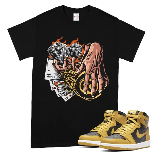 TeeVivo T-Shirt Match Air Jordan 1 Retro High Pollen Gambling – Air Jordan 1 Shirt, AJ1 Shirt