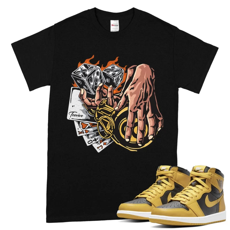 TeeVivo T-Shirt Match Air Jordan 1 Retro High Pollen Gambling – Air Jordan 1 Shirt, AJ1 Shirt
