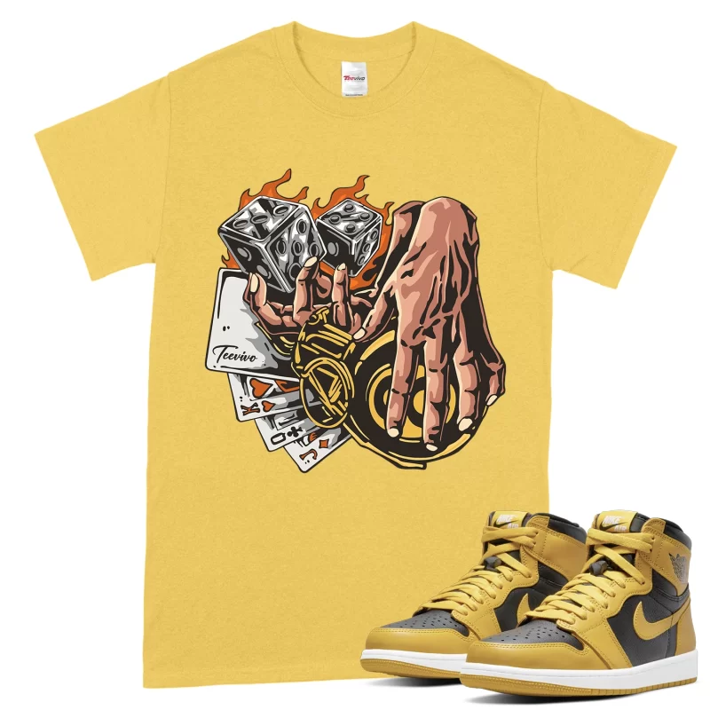 TeeVivo T-Shirt Match Air Jordan 1 Retro High Pollen Gambling – Air Jordan 1 Shirt, AJ1 Shirt