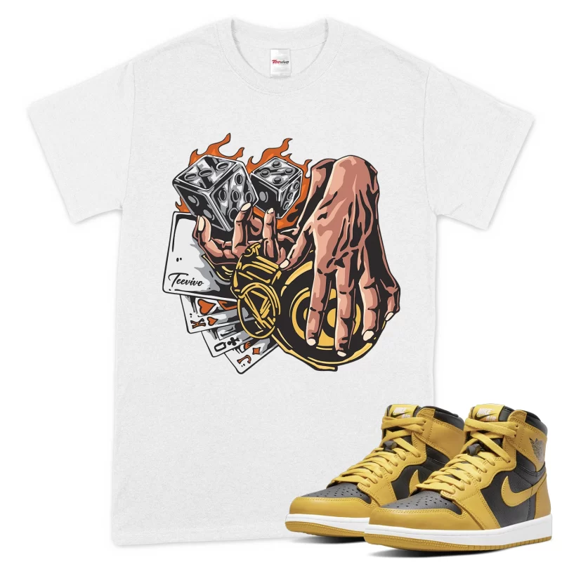 TeeVivo T-Shirt Match Air Jordan 1 Retro High Pollen Gambling – Air Jordan 1 Shirt, AJ1 Shirt