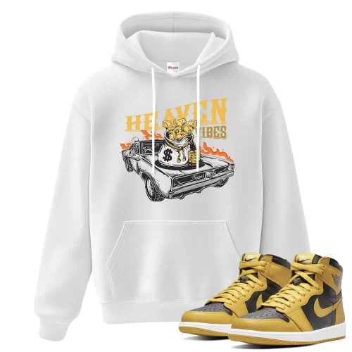 TeeVivo Hoodie Match Air Jordan 1 Retro High Pollen Heaven vibes – Air Jordan 1 Hoodie, AJ1 Hoodie