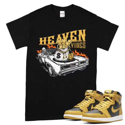 TeeVivo T-Shirt Match Air Jordan 1 Retro High Pollen Heaven vibes – Air Jordan 1 Shirt, AJ1 Shirt