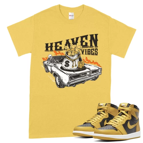 TeeVivo T-Shirt Match Air Jordan 1 Retro High Pollen Heaven vibes – Air Jordan 1 Shirt, AJ1 Shirt
