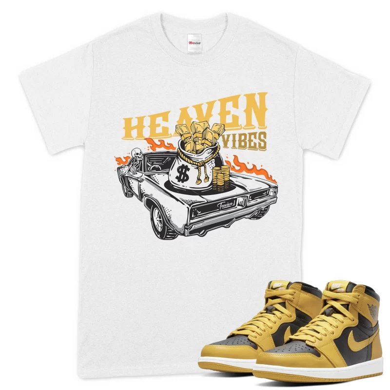 TeeVivo T-Shirt Match Air Jordan 1 Retro High Pollen Heaven vibes – Air Jordan 1 Shirt, AJ1 Shirt
