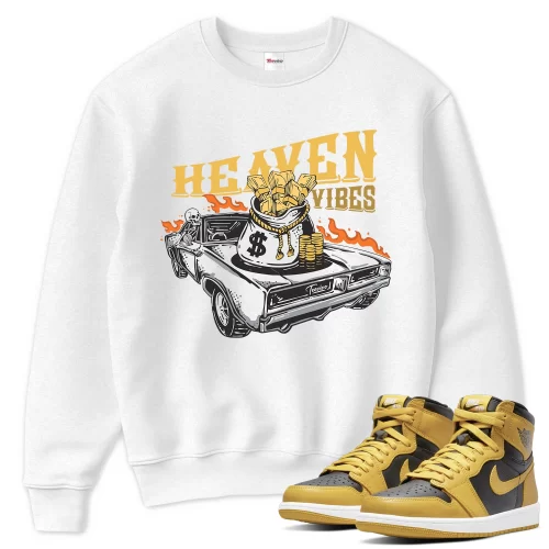 TeeVivo Sweatshirt Match Air Jordan 1 Retro High Pollen Heaven vibes – Air Jordan 1 Sweatshirt, AJ1 Sweatshirt