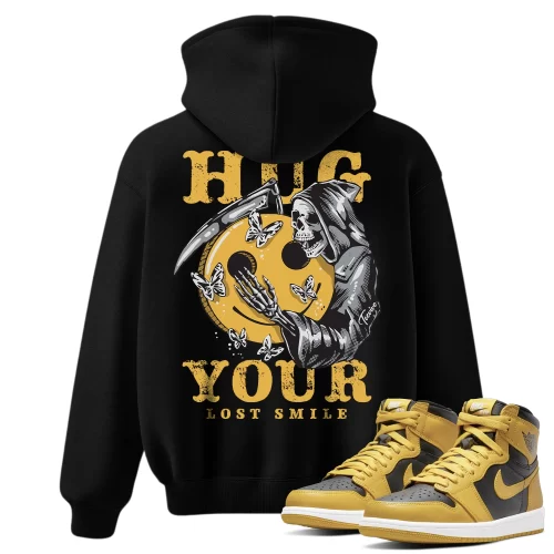 TeeVivo Hoodie Match Air Jordan 1 Retro High Pollen Hug your lost smile – Air Jordan 1 Hoodie, AJ1 Hoodie