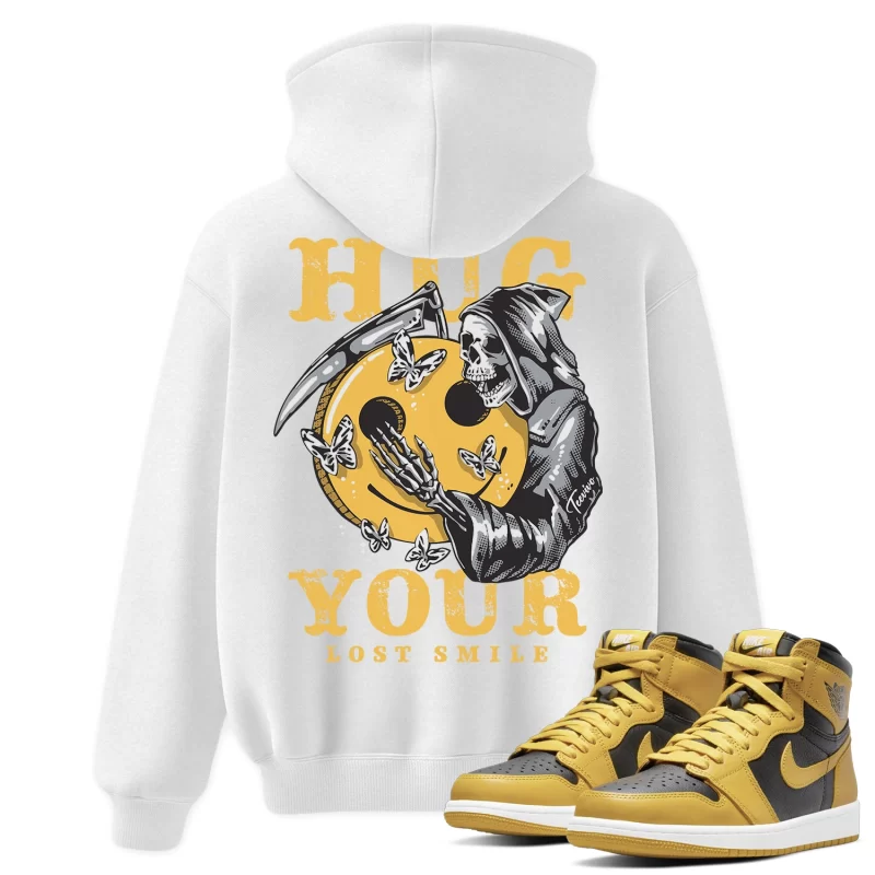 TeeVivo Hoodie Match Air Jordan 1 Retro High Pollen Hug your lost smile – Air Jordan 1 Hoodie, AJ1 Hoodie