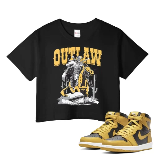 TeeVivo Crop Top Match Air Jordan 1 Retro High Pollen Outlaw – Air Jordan 1 Crop Top, AJ1 Crop Top