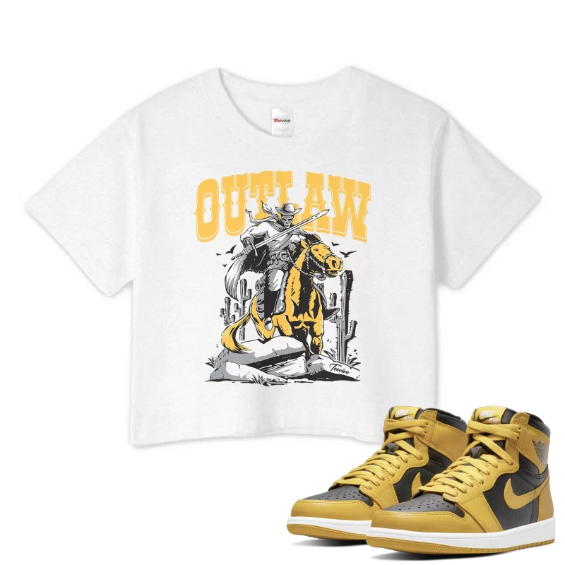 TeeVivo Crop Top Match Air Jordan 1 Retro High Pollen Outlaw – Air Jordan 1 Crop Top, AJ1 Crop Top
