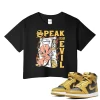 TeeVivo Crop Top Match Air Jordan 1 Retro High Pollen Speak no evil – Air Jordan 1 Crop Top, AJ1 Crop Top