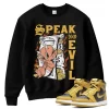 TeeVivo Sweatshirt Match Air Jordan 1 Retro High Pollen Speak no evil – Air Jordan 1 Sweatshirt, AJ1 Sweatshirt