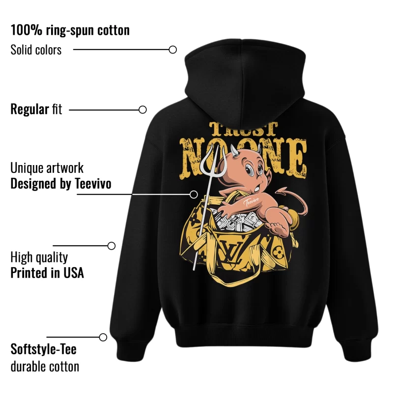 TeeVivo Hoodie Match Air Jordan 1 Retro High Pollen Trust no one – Air Jordan 1 Hoodie, AJ1 Hoodie