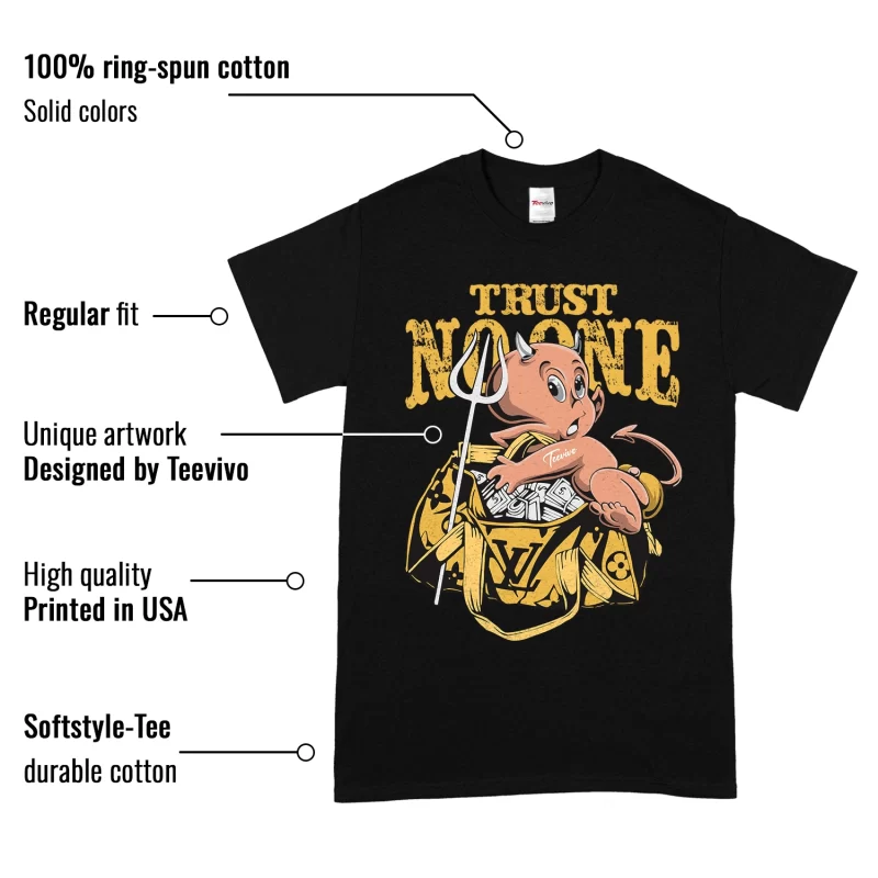 TeeVivo T-Shirt Match Air Jordan 1 Retro High Pollen Trust no one – Air Jordan 1 Shirt, AJ1 Shirt