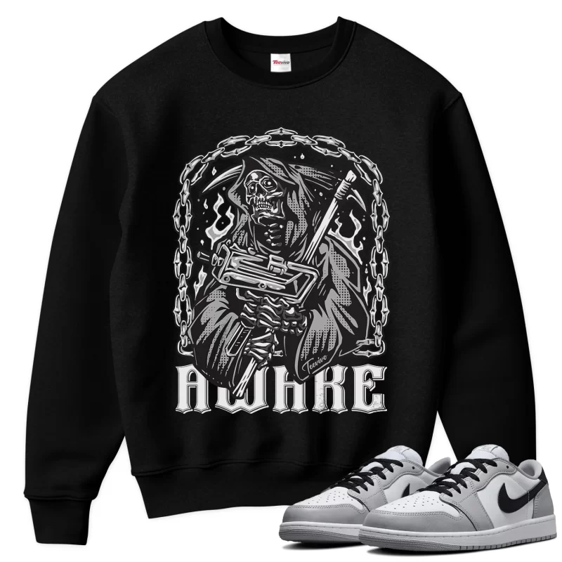 TeeVivo Sweatshirt Match Air Jordan 1 Retro Low OG Barons Awake – Air Jordan 1 Sweatshirt, AJ1 Sweatshirt
