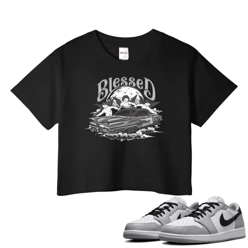 TeeVivo Crop Top Match Air Jordan 1 Retro Low OG Barons Blessed – Air Jordan 1 Crop Top, AJ1 Crop Top