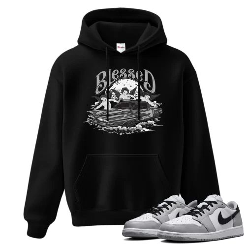 TeeVivo Hoodie Match Air Jordan 1 Retro Low OG Barons Blessed – Air Jordan 1 Hoodie, AJ1 Hoodie