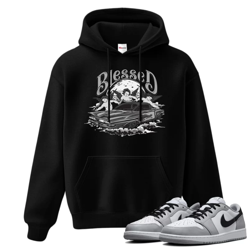 TeeVivo Hoodie Match Air Jordan 1 Retro Low OG Barons Blessed – Air Jordan 1 Hoodie, AJ1 Hoodie