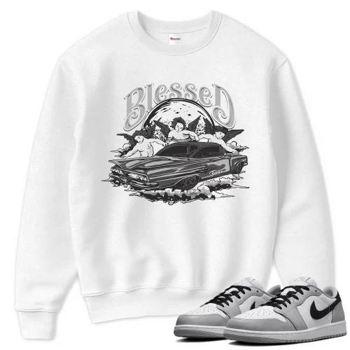 TeeVivo Sweatshirt Match Air Jordan 1 Retro Low OG Barons Blessed – Air Jordan 1 Sweatshirt, AJ1 Sweatshirt