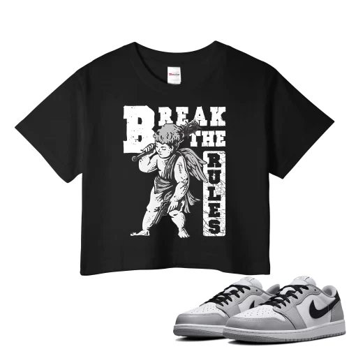 TeeVivo Crop Top Match Air Jordan 1 Retro Low OG Barons Break the rules – Air Jordan 1 Crop Top, AJ1 Crop Top