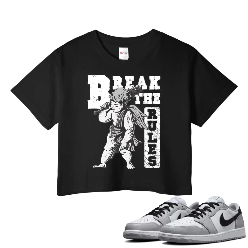 TeeVivo Crop Top Match Air Jordan 1 Retro Low OG Barons Break the rules – Air Jordan 1 Crop Top, AJ1 Crop Top