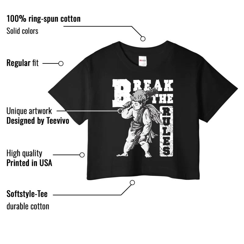 TeeVivo Crop Top Match Air Jordan 1 Retro Low OG Barons Break the rules – Air Jordan 1 Crop Top, AJ1 Crop Top