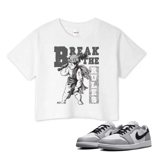 TeeVivo Crop Top Match Air Jordan 1 Retro Low OG Barons Break the rules – Air Jordan 1 Crop Top, AJ1 Crop Top