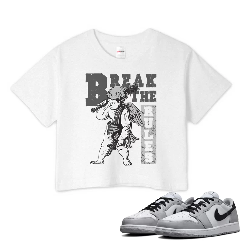 TeeVivo Crop Top Match Air Jordan 1 Retro Low OG Barons Break the rules – Air Jordan 1 Crop Top, AJ1 Crop Top