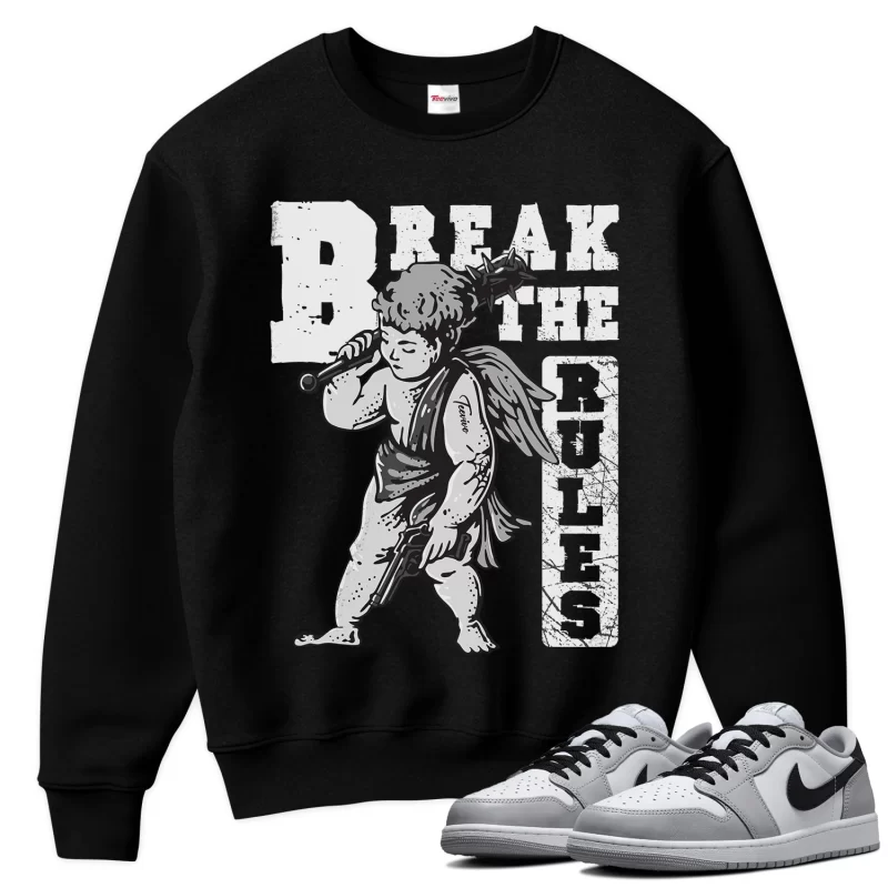 TeeVivo Sweatshirt Match Air Jordan 1 Retro Low OG Barons Break the rules – Air Jordan 1 Sweatshirt, AJ1 Sweatshirt