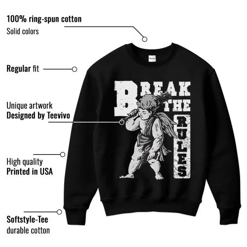 TeeVivo Sweatshirt Match Air Jordan 1 Retro Low OG Barons Break the rules – Air Jordan 1 Sweatshirt, AJ1 Sweatshirt