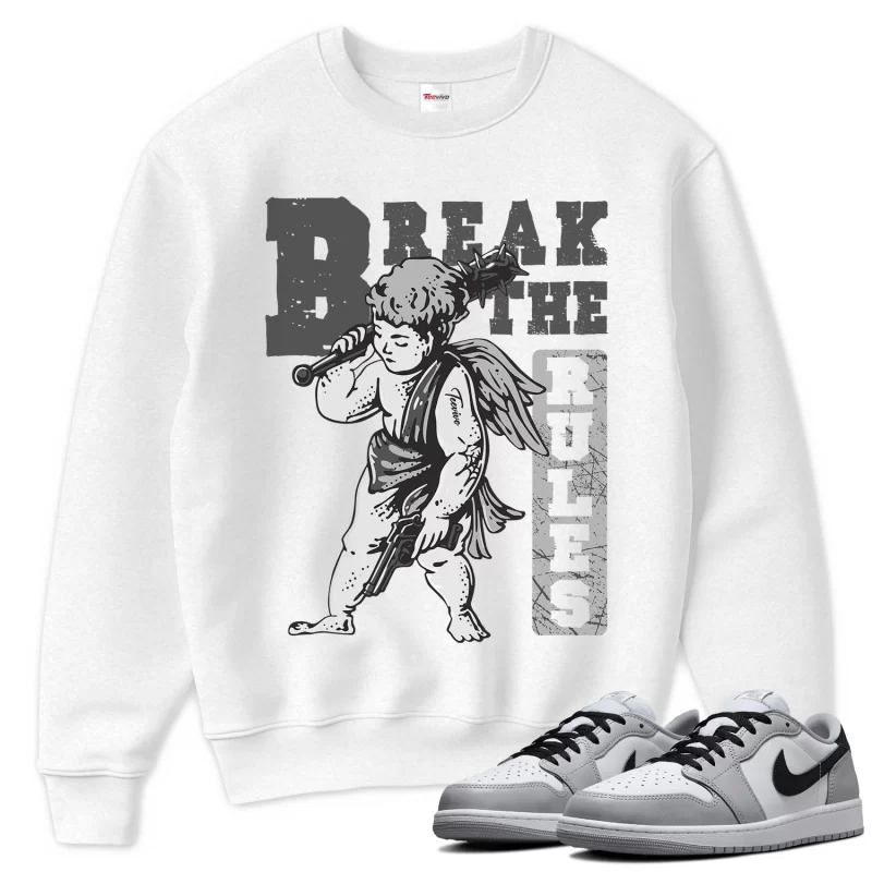 TeeVivo Sweatshirt Match Air Jordan 1 Retro Low OG Barons Break the rules – Air Jordan 1 Sweatshirt, AJ1 Sweatshirt