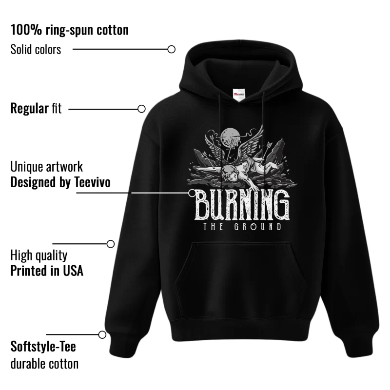 TeeVivo Hoodie Match Air Jordan 1 Retro Low OG Barons Burning the ground – Air Jordan 1 Hoodie, AJ1 Hoodie