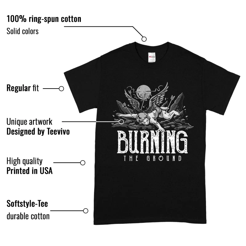 TeeVivo T-Shirt Match Air Jordan 1 Retro Low OG Barons Burning the ground – Air Jordan 1 Shirt, AJ1 Shirt