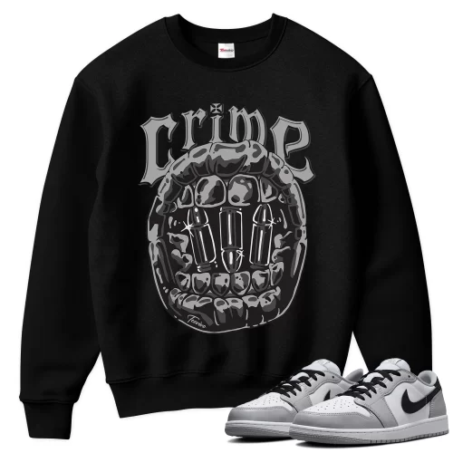 TeeVivo Sweatshirt Match Air Jordan 1 Retro Low OG Barons Crime – Air Jordan 1 Sweatshirt, AJ1 Sweatshirt