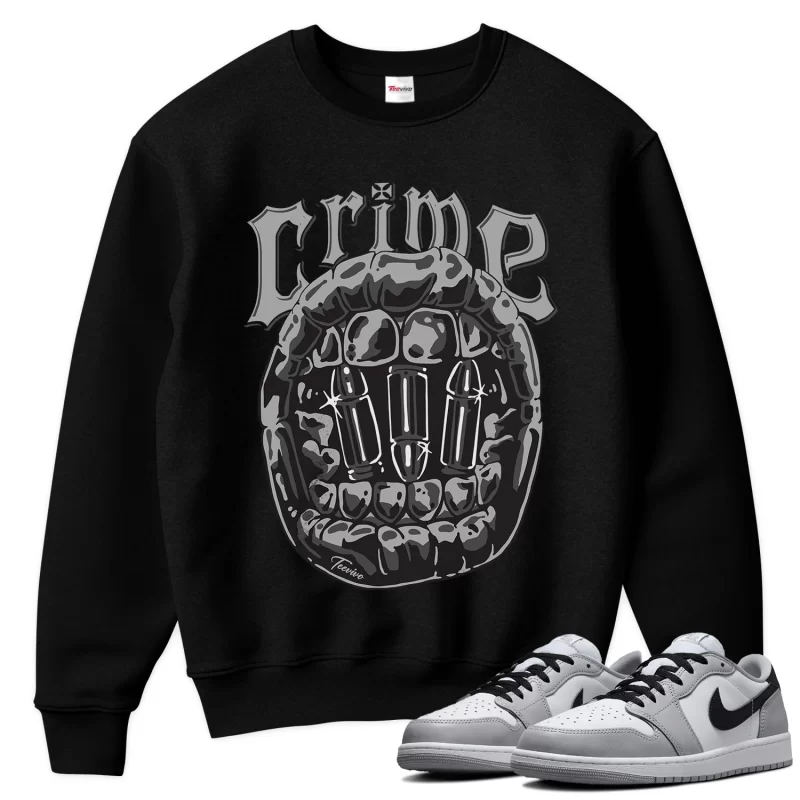 TeeVivo Sweatshirt Match Air Jordan 1 Retro Low OG Barons Crime – Air Jordan 1 Sweatshirt, AJ1 Sweatshirt