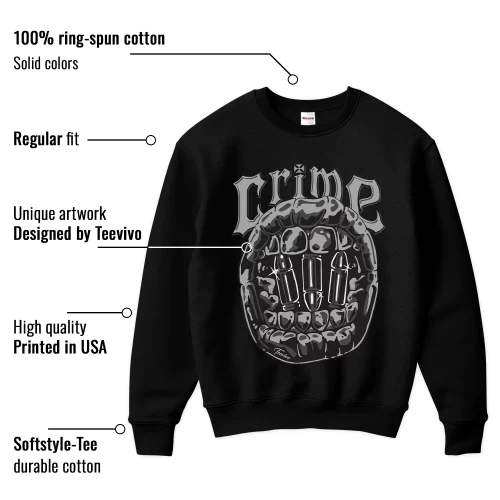 TeeVivo Sweatshirt Match Air Jordan 1 Retro Low OG Barons Crime – Air Jordan 1 Sweatshirt, AJ1 Sweatshirt