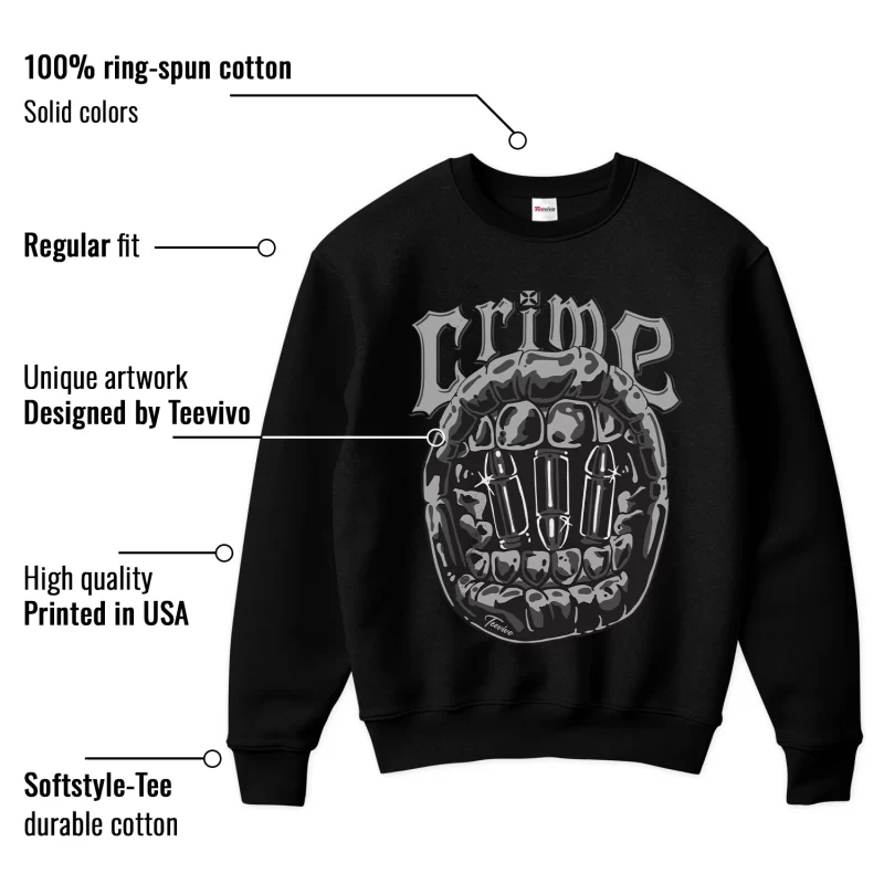 TeeVivo Sweatshirt Match Air Jordan 1 Retro Low OG Barons Crime – Air Jordan 1 Sweatshirt, AJ1 Sweatshirt