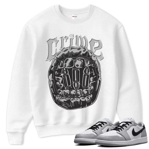 TeeVivo Sweatshirt Match Air Jordan 1 Retro Low OG Barons Crime – Air Jordan 1 Sweatshirt, AJ1 Sweatshirt