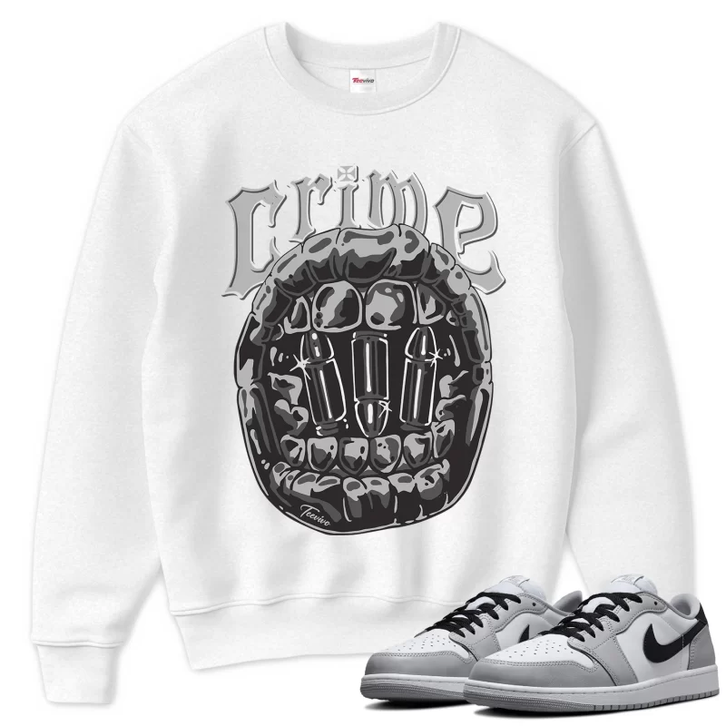 TeeVivo Sweatshirt Match Air Jordan 1 Retro Low OG Barons Crime – Air Jordan 1 Sweatshirt, AJ1 Sweatshirt