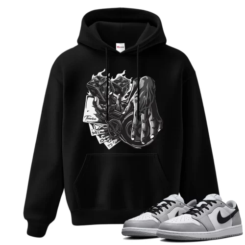 TeeVivo Hoodie Match Air Jordan 1 Retro Low OG Barons Gambling – Air Jordan 1 Hoodie, AJ1 Hoodie