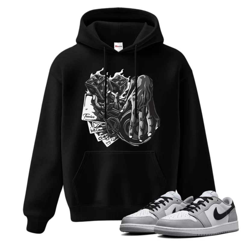 TeeVivo Hoodie Match Air Jordan 1 Retro Low OG Barons Gambling – Air Jordan 1 Hoodie, AJ1 Hoodie
