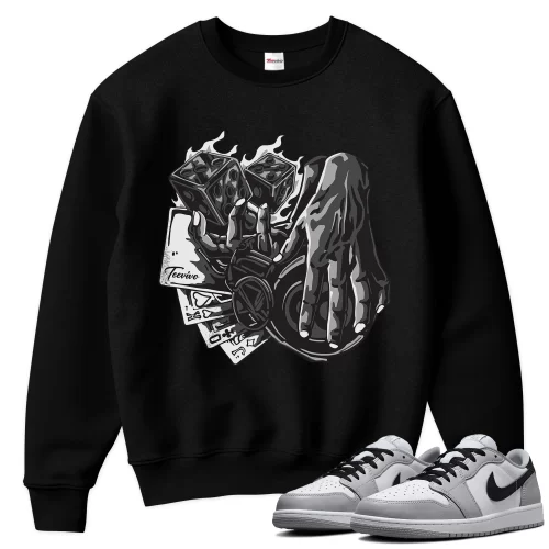 TeeVivo Sweatshirt Match Air Jordan 1 Retro Low OG Barons Gambling – Air Jordan 1 Sweatshirt, AJ1 Sweatshirt