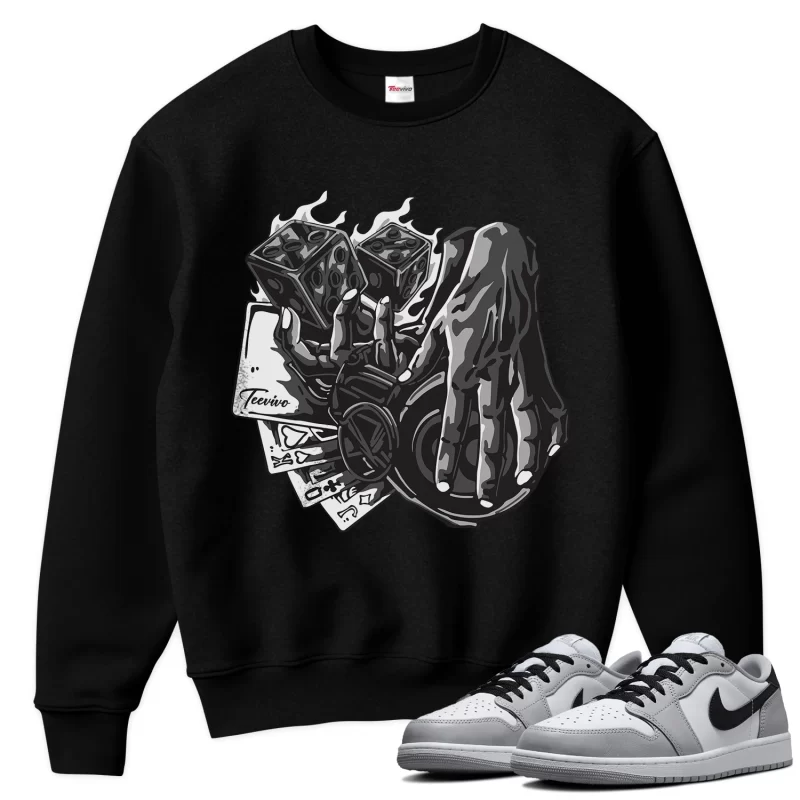TeeVivo Sweatshirt Match Air Jordan 1 Retro Low OG Barons Gambling – Air Jordan 1 Sweatshirt, AJ1 Sweatshirt