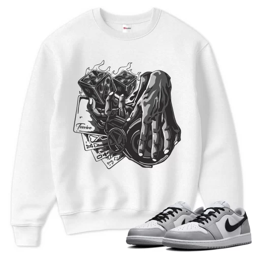 TeeVivo Sweatshirt Match Air Jordan 1 Retro Low OG Barons Gambling – Air Jordan 1 Sweatshirt, AJ1 Sweatshirt